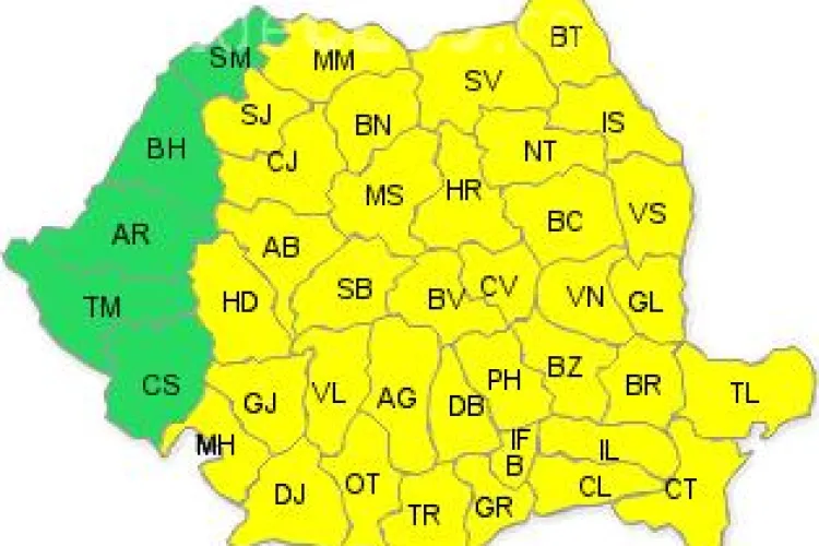 România sub COD GALBEN de ger timp de cinci zile. ANM anunță temperaturi de până la -28 grade Celsius