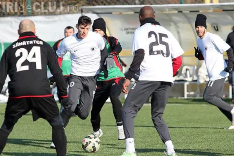 Jucătorii de la U Cluj continuă protestul. Ce a pățit Teja când a stat de vorbă cu ei