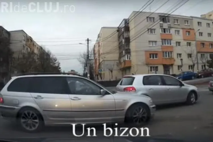 Altercatie în Mărăști, în sensul giratoriu. ”Bizonii”, la un pas să se bată - VIDEO