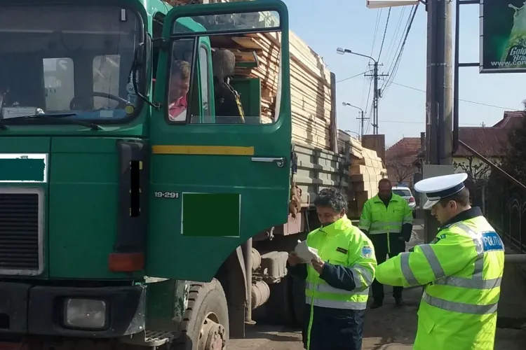 Razie la transportatorii de marfă, la Cluj. Câte amenzi au dat polițiștii