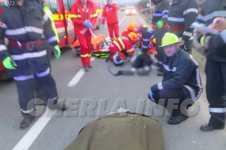 Un colonel SRI Cluj a murit într-un accident, lângă Gherla - FOTO