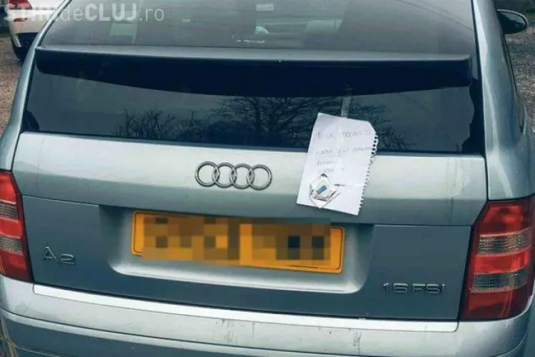 I-a lăsat un bilet și un prezervativ după ce a parcat pe un loc nepermis și l-a făcut de râs