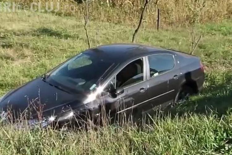 Clujean prins rupt de beat la volan, după ce a cauzat un accident rutier. A ajuns cu mașina drept în șanț