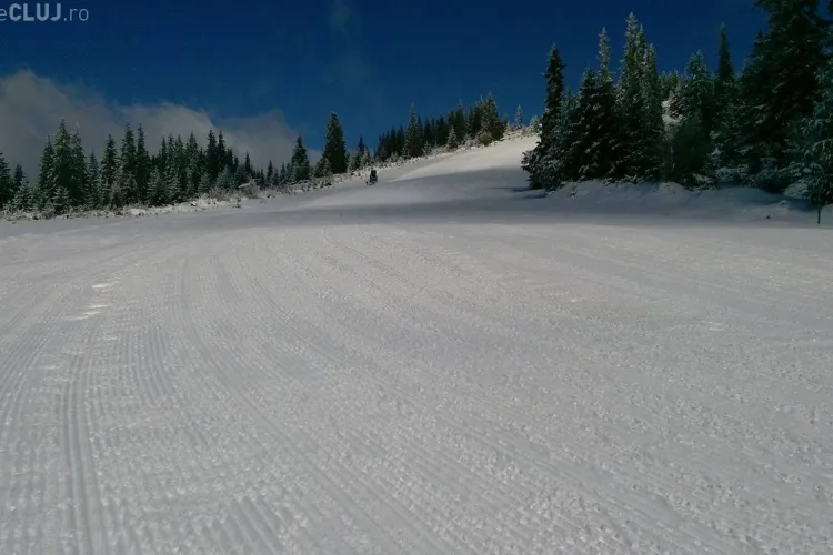 S-a redeschis pârtia Buscat! Cât de mult a nins la Băișoara - FOTO