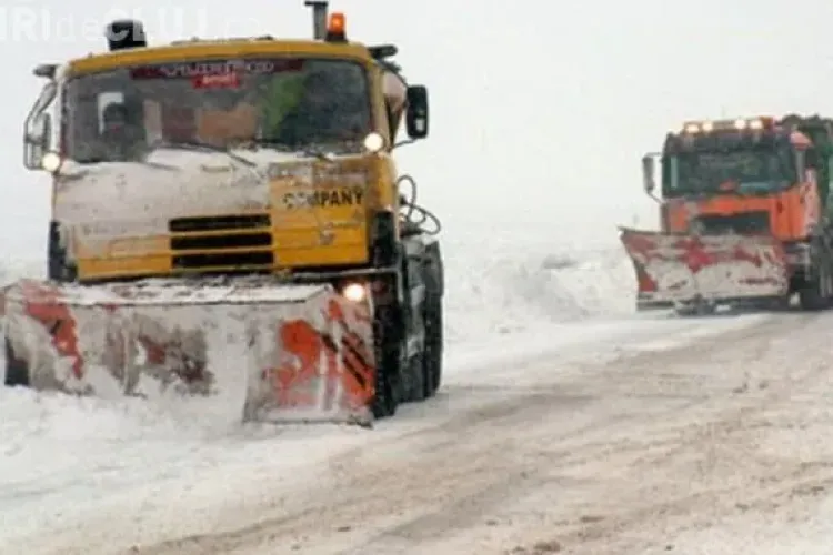 Autobuz înzăpezit la Cluj. Cât a nins la Ciurila și Feleacu - FOTO
