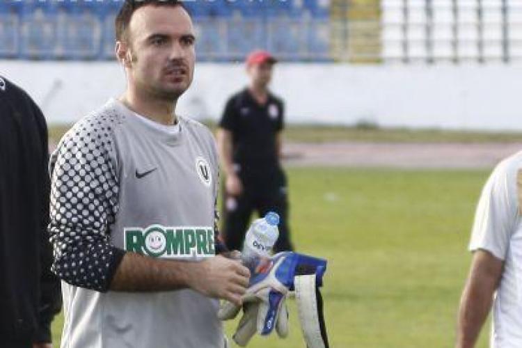 U Cluj a fost eliminata din Cupa Romaniei, dar portarul Hutan are motive sa fie fericit! Vezi care sunt acestea
