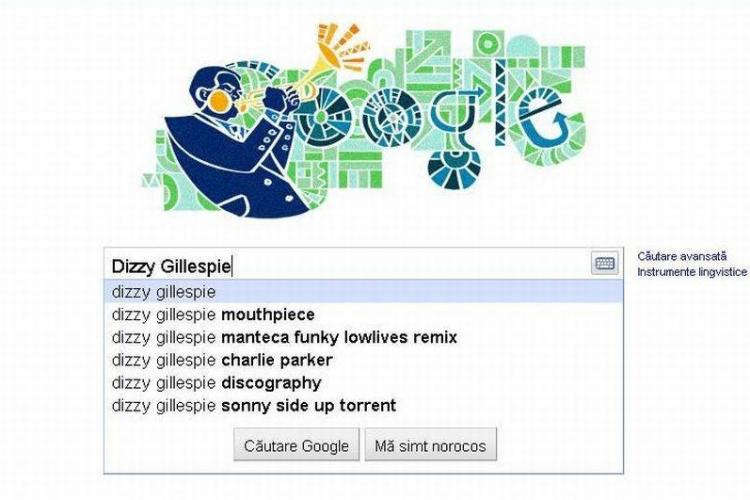 Google sarbatoreste pe trompetistul Dizzy Gillespie