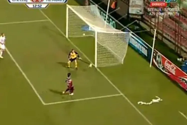 Bara Bjelanovic! Jucatorul a avut ocazie mare de a inscrie in meciul CFR Cluj - FCM Targu Mures / VIDEO