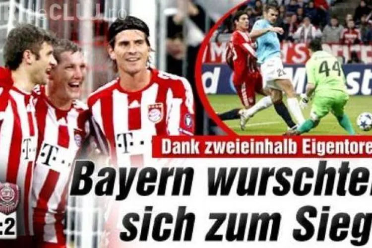Presa germana a comentat ironic meciul Bayern - CFR: "Cluj marcheaza, Bayern castiga!"