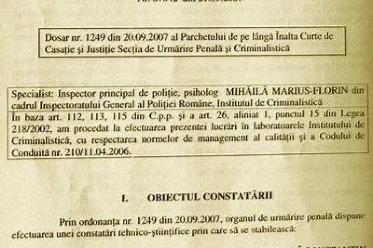 Cioaca nu a trecut testul poligraf. A picat la intrebarea "Ai omorat-o pe Elodia ?"