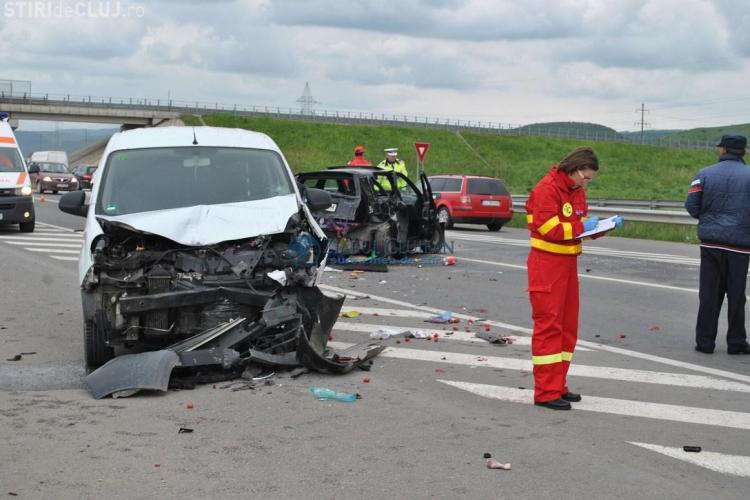 Accident în Gilău, la intrare pe Autostrada Transilvania. Victime multiple - FOTO