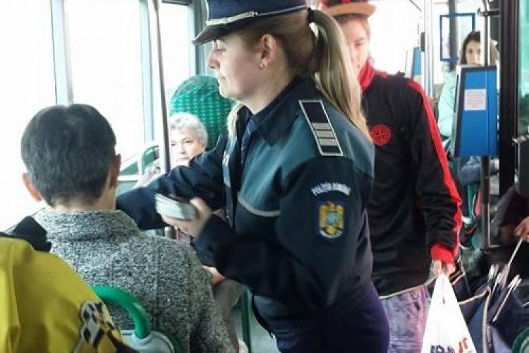 Acțiune de prevenire a furturilor, la Cluj. Ce recomandă polițiștii să faci pentru a nu fi furat în autobuz
