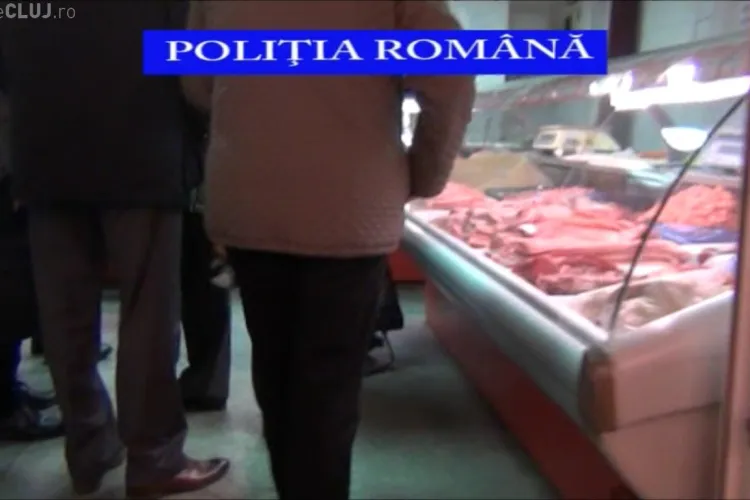 Razie în piețe și magazine la Cluj, înaintea sărbătorilor de Paște. Câte kilograme de alimente au confiscat polițiștii VIDEO