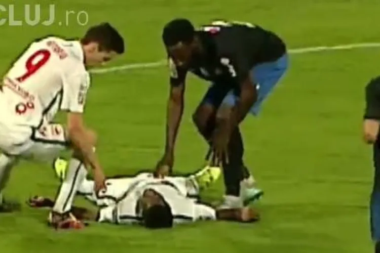 VIDEO - Momentul când fotbalistul de la Dinamo a căzut pe teren