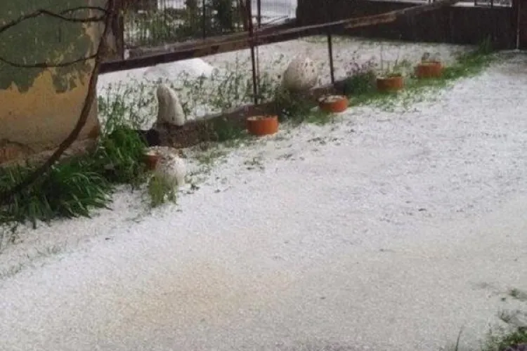 În Florești pare că a NINS. Grindina a făcut PRĂPĂD - VIDEO