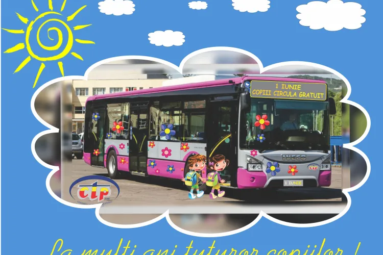 Copiii circulă GRATUIT de 1 iunie pe mijloacele de transport CTP Cluj