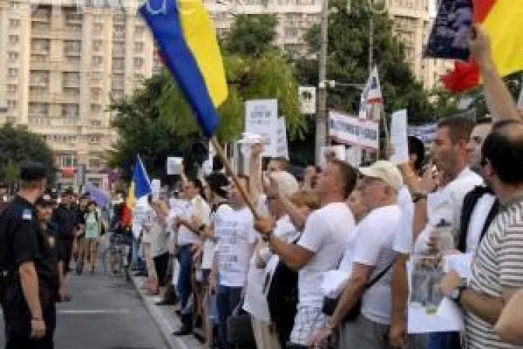 Salariații Agenției pentru Protecția Mediului Cluj protestează la București. Ei cer salarii mai mari