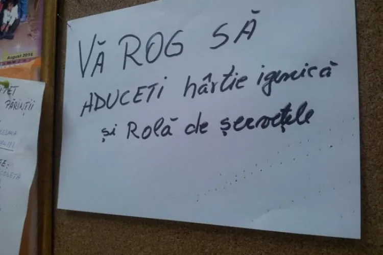 Grădinița din Apahida a rămas fără bani de hârtie igienică. În ce țară trăim? - FOTO