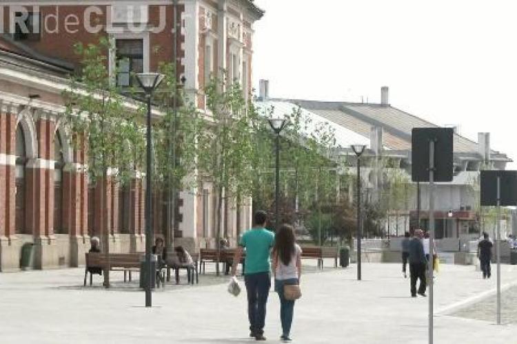 S-au finalizat lucrările în Piața Gării, din Cluj. Cum arată acum VIDEO