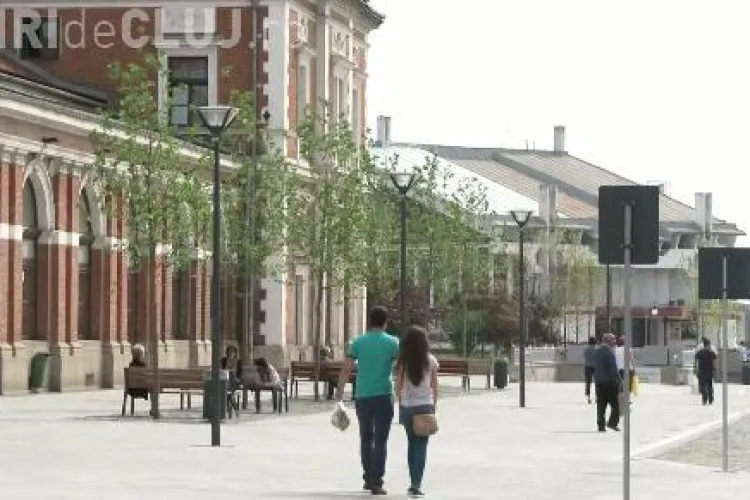 S-au finalizat lucrările în Piața Gării, din Cluj. Cum arată acum VIDEO