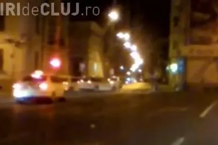 Accident surprins în direct în Piața Lucian Blaga, din Cluj-Napoca - VIDEO