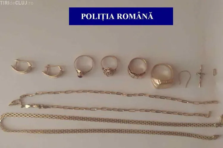 Hoț prins de polițiști, după ce a dat o spargere la Cluj. A furat bani și bijuterii de câteva mii de euro