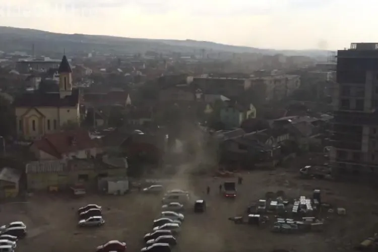 Acoperișuri luate de vânt la Cluj - VIDEO