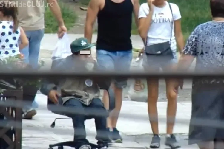Imagini care nu fac cinste Clujului, în Mărăști. Se droghează cu prenadez în văzul tuturor - VIDEO
