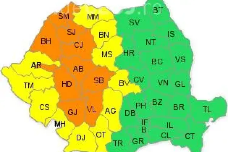 Clujul sub COD PORTOCALIU de furtuni! ANM anunță ploi în cantități foarte mari