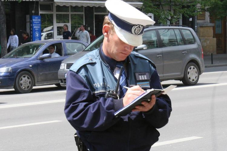 Razie a polițiștilor rutieri din Cluj. Șoferii au fost ASPRU amendați