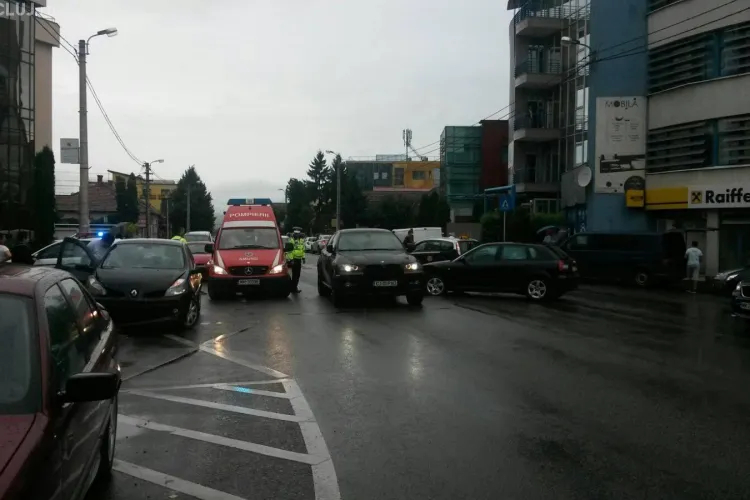 Accident în Gheorgheni, pe strada Constantin Brâncuși - FOTO
