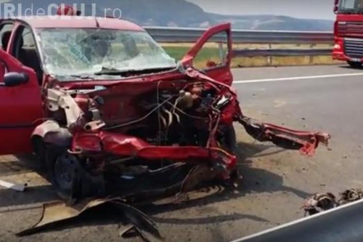 Accident pe Autostrada Transilvania! Un șofer a intrat în parapet