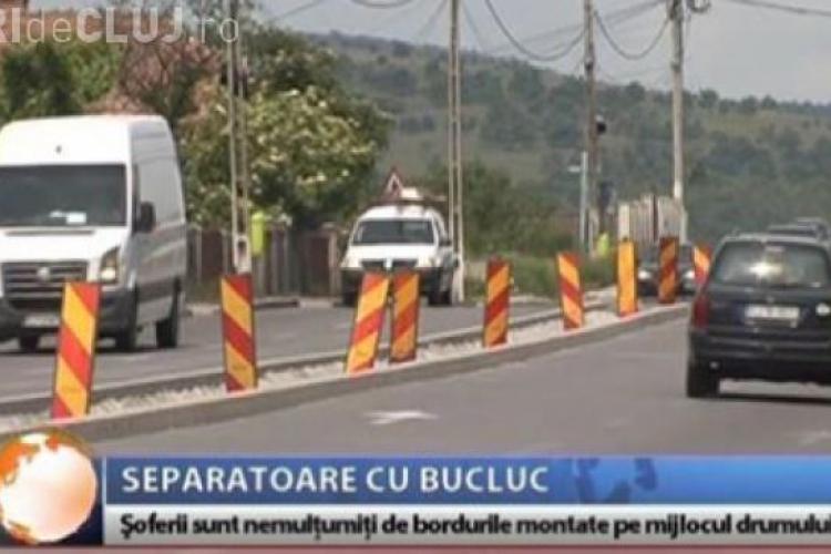 Noi controverse cu separatoarele  de sens de pe DN 1 Turda - Cluj-Napoca - Huedin 
