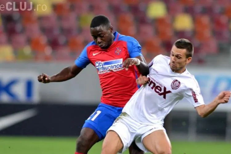 CFR Cluj a învins Steaua, pe Național Arena, 2-1 / REZUMAT VIDEO