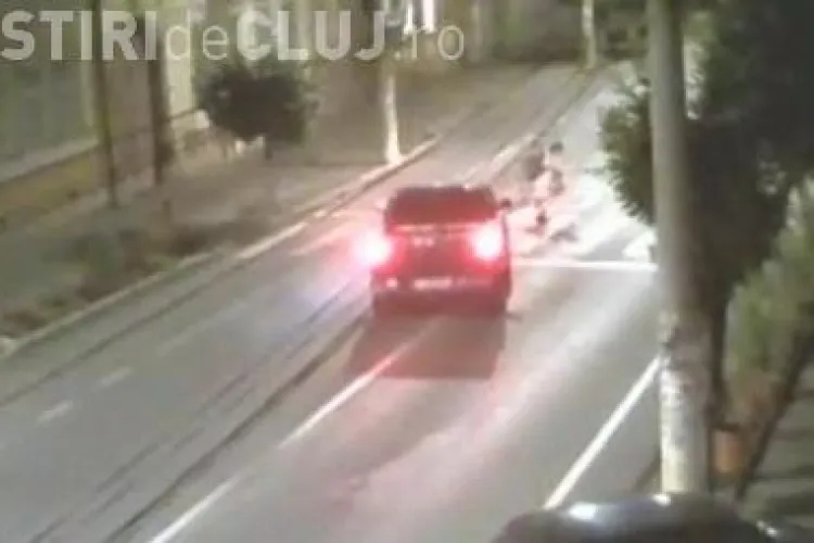Cluj - Și-au văzut moartea cu ochii pe trecerea de pietoni - VIDEO