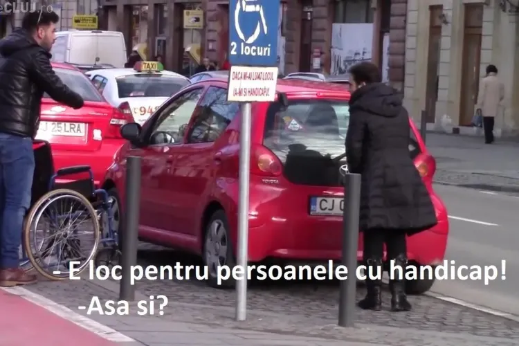 Cluj-Napoca: Amenzi pentru ocuparea parcărilor amenajate pentru persoane cu dizabilităţi