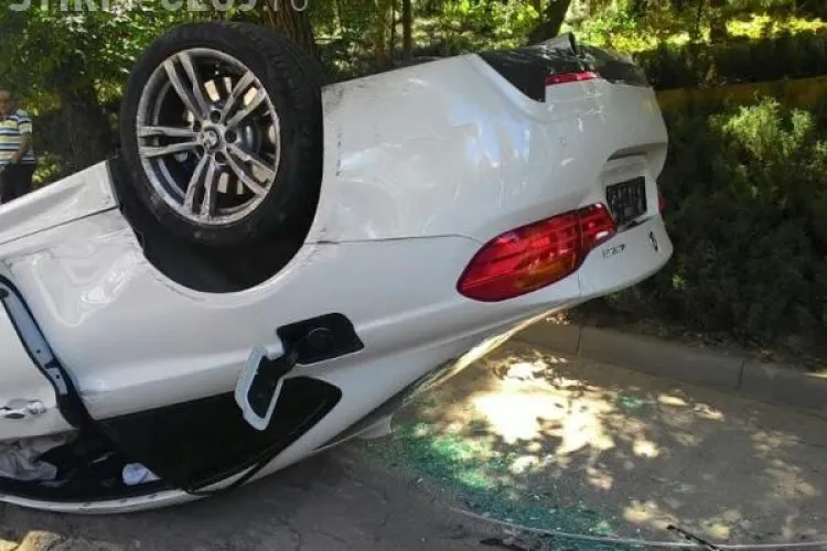 Un deputat clujean a povestit o pățanie cu un BMW -ist: A ajuns cu roțile în sus 