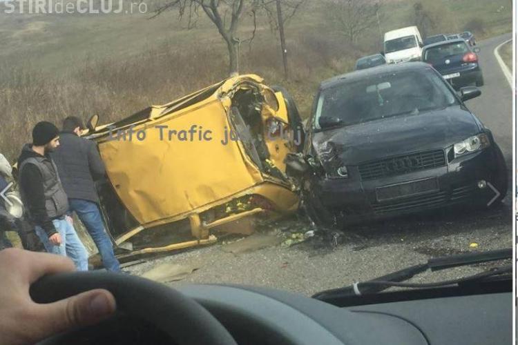 Accident în Apahida! Trei mașini s-au făcut praf - FOTO