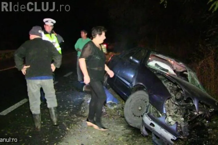 O persoană a murit, iar alte patru au ajuns la spital în urma unui accident la Dej. Șoferul era băut VIDEO