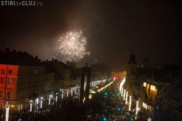 Foc spectaculos de artificii de 1 Decembrie la Cluj VIDEO