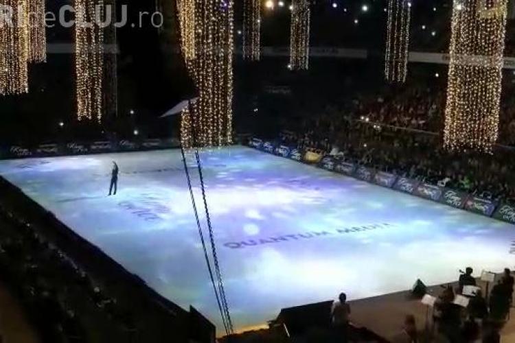 Show total pe gheață la Cluj. Regii patinajului au riscat totul pentru public - VIDEO