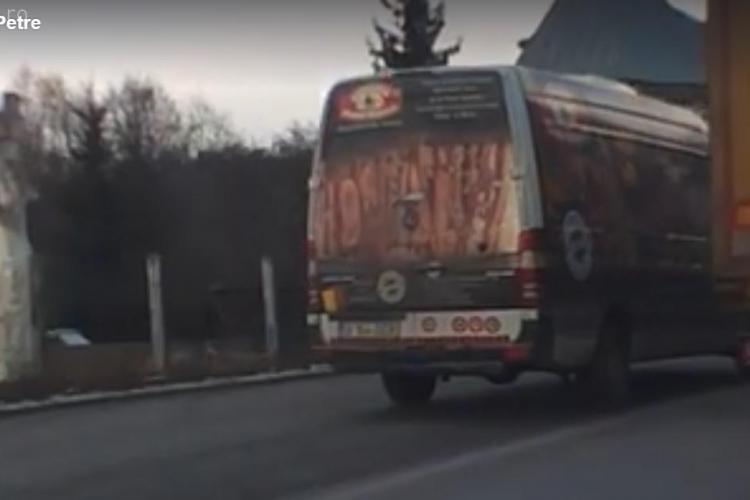 Șofer de la firma Sergiana, filmat într-o depășire CRIMINALĂ. Filmul e VIRAL pe Facebook - VIDEO