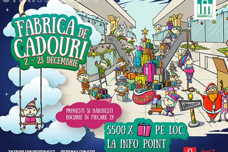 S-a deschis ”Fabrica de cadouri” la Iulius Mall Cluj. Peste 5.000 de premii sunt oferite clienților