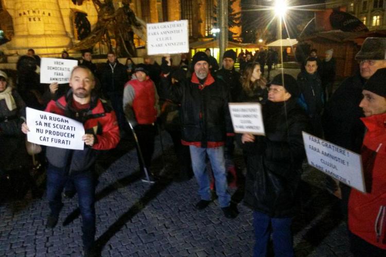 Un nou protest împotriva legii gratierii la Cluj. Când se iese în stradă