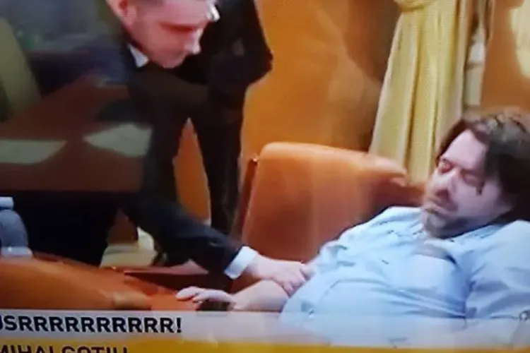 Vicepreședintele Senatului, Mihai Goțiu, a adormit în Parlament - FOTO