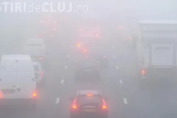 Cod galben de ceață pentru județul Cluj. Ce localități sunt afectate
