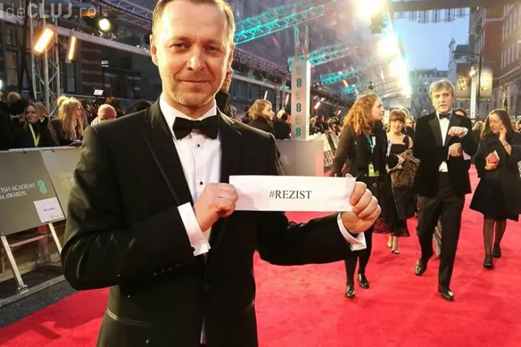 Actorul Levente Molnár a afișat mesajul #Rezist, pe covorul roşu al premiilor BAFTA