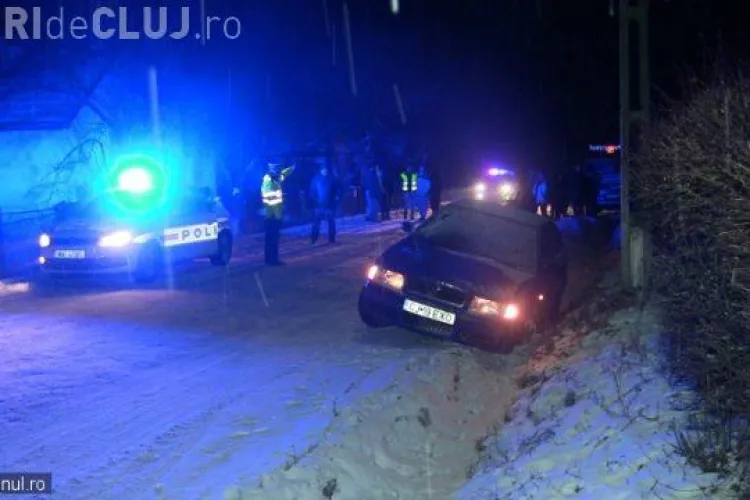 CLUJ: Un șofer beat la volan a ajuns la spital, după ce a cauzat un accident  FOTO