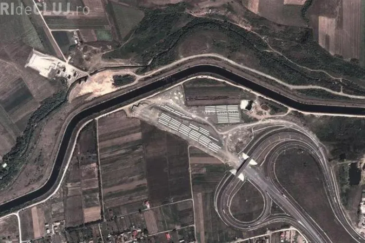 Pași pentru construirea podului peste Someș, în Gilău, la Autostrada Transilvania