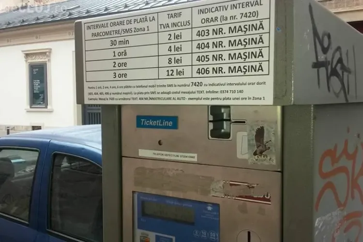 Cluj: Poliția locală amendează șoferii parcați fără tichet, dar plata parcării se face foarte greu